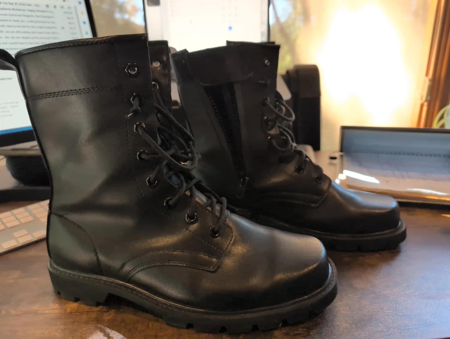 Black Tactical Combat Boots - photo 4