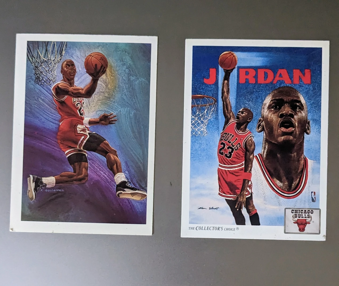 Two Michael Jordan Basketball Trading Cards