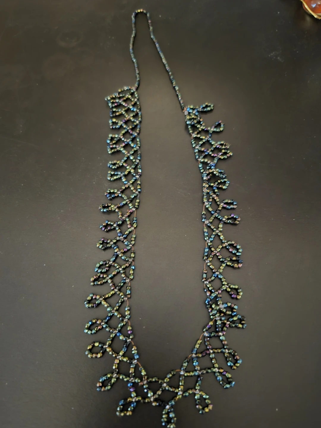 Iridescent Beaded Necklace