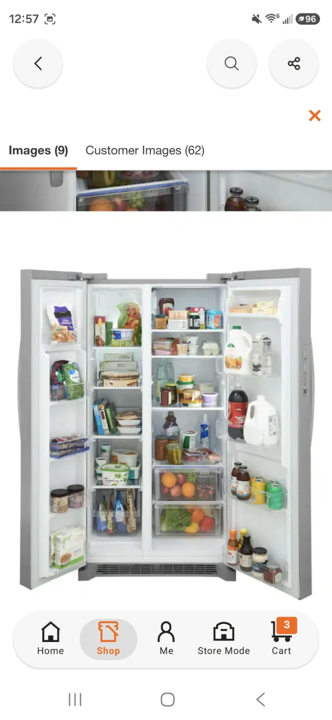 NUEVA EN CAJA Frigidaire 36in Side-by-Side NEVERA - photo 2