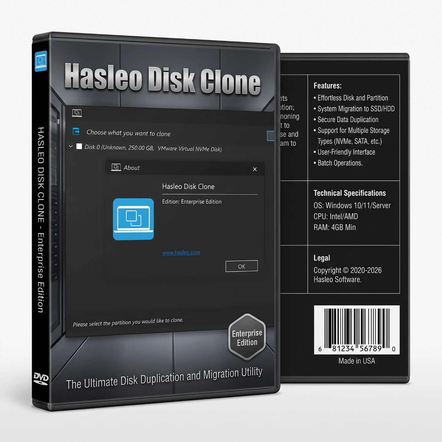 Hasleo Disk Clone Enterprise Bootable DVD