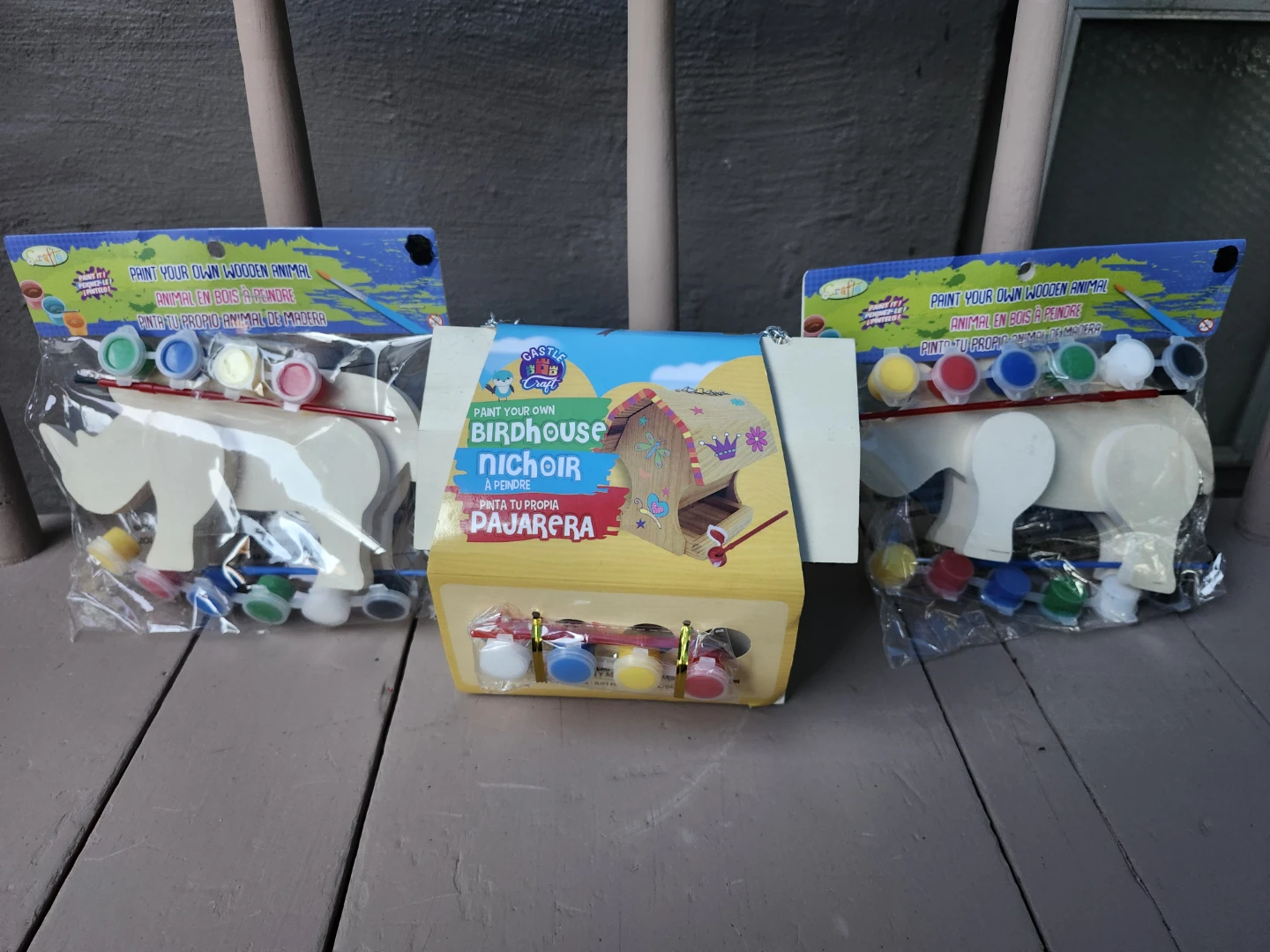 NEW Craft Kit Bundle: Birdhouse and 2 Wooden Animals