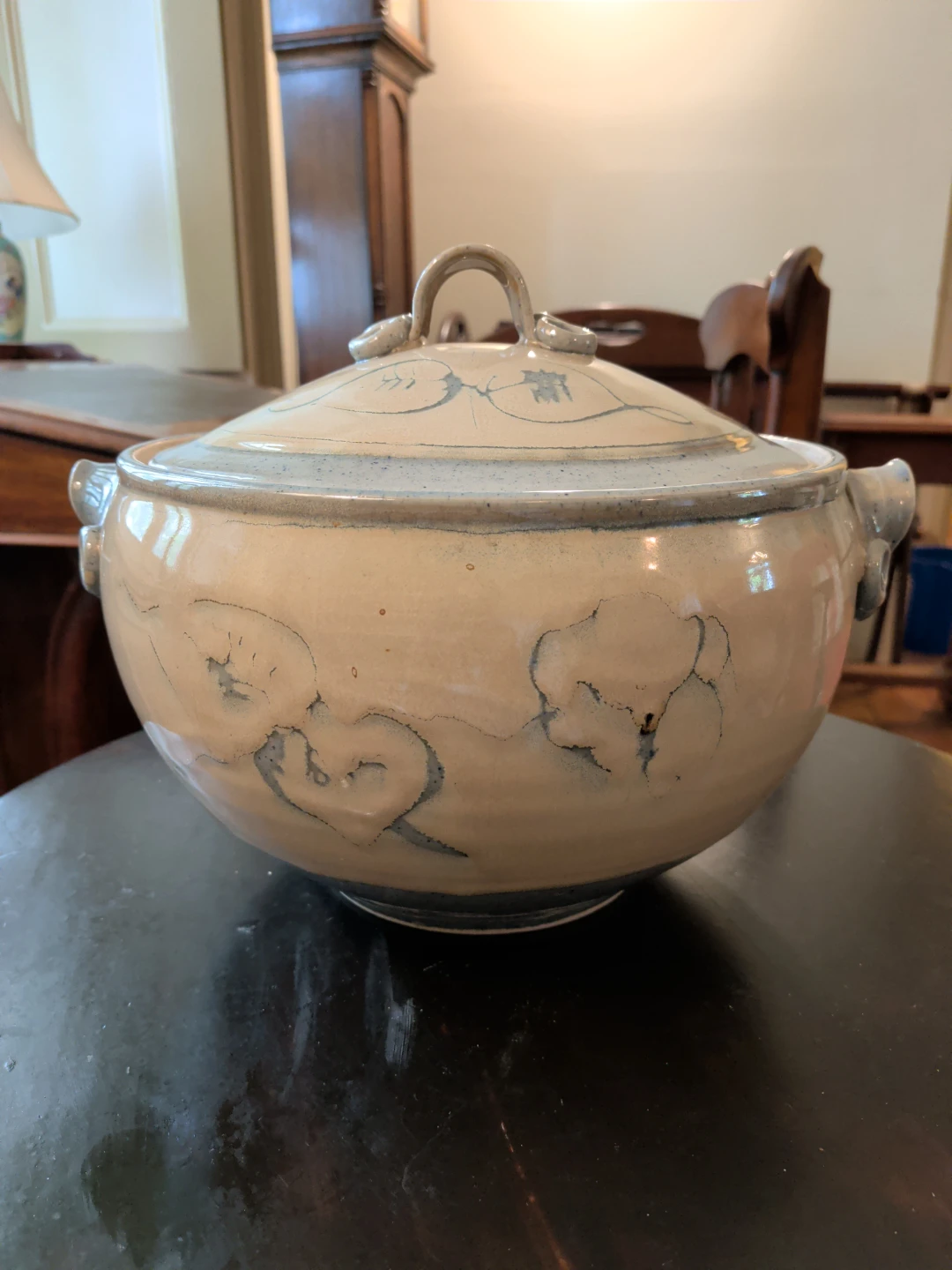 Vintage Stoneware Covered Casserole Dish - photo 2