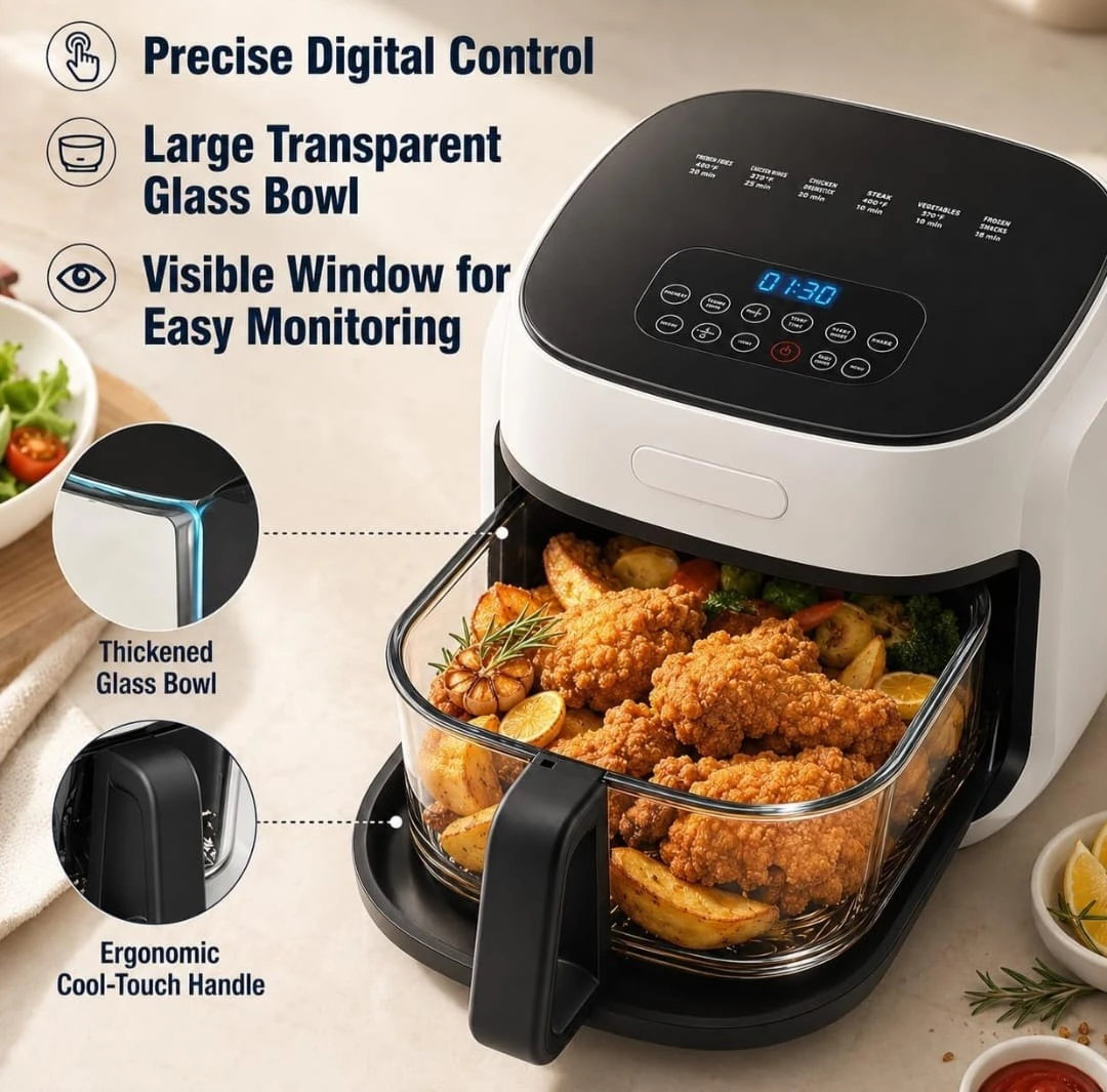 Digital Glass Air Fryer - photo 4