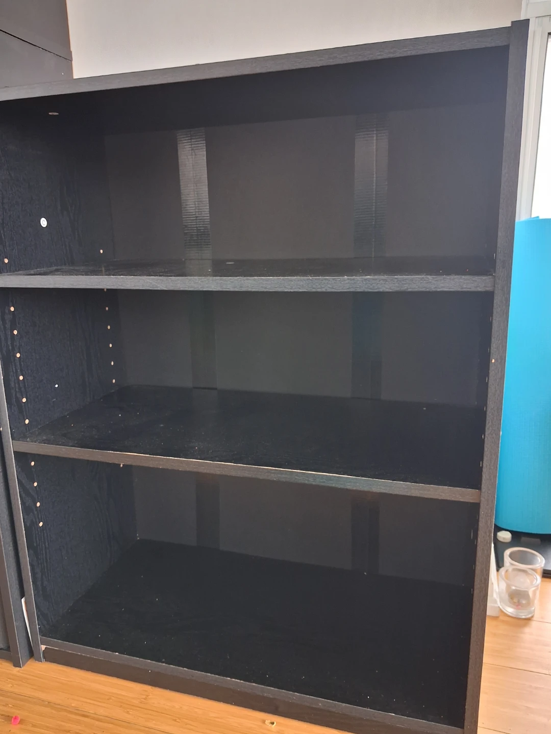 Black 3-Shelf Bookcase - photo 3