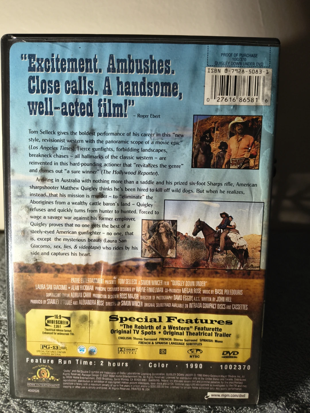 DVD tom Selleck Quigley down under - photo 2