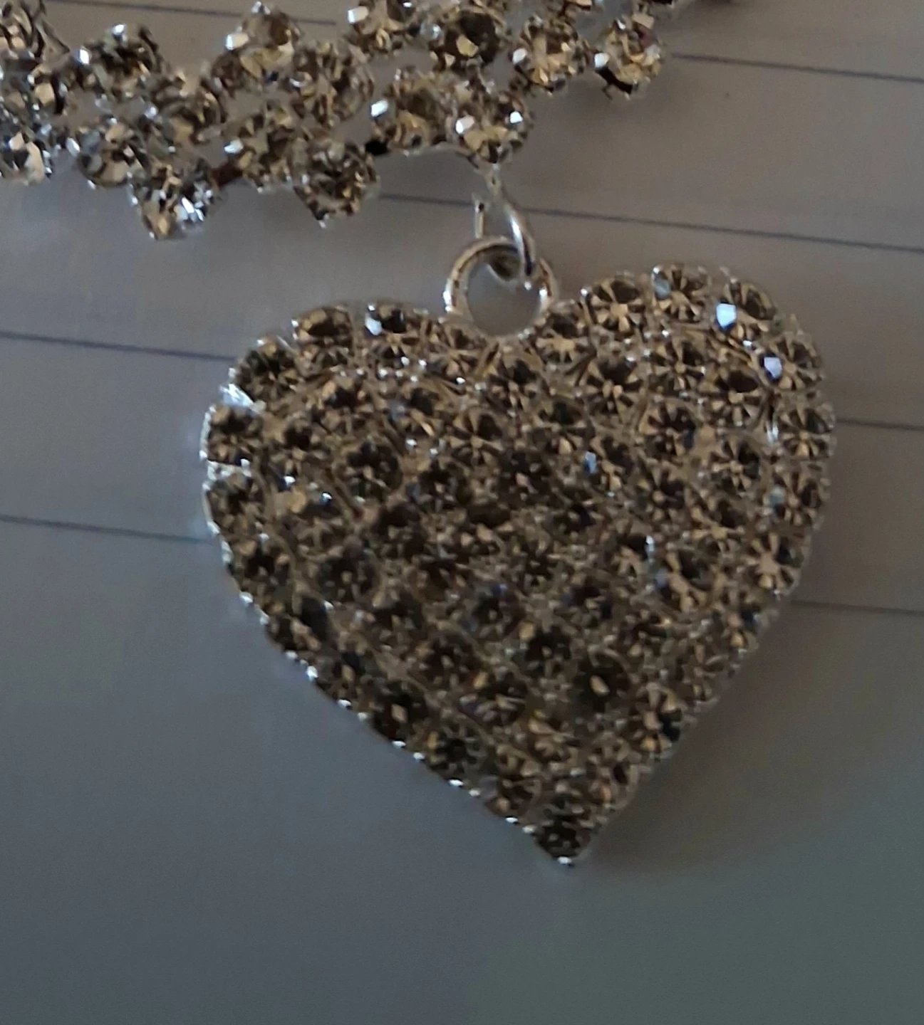 Rhinestone Heart bracelet, Ring, and Charm Set - photo 2