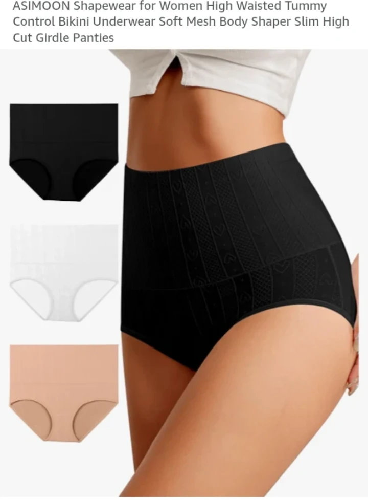 ASIMOON High Waisted Tummy Control Shapewear Panties 🏈