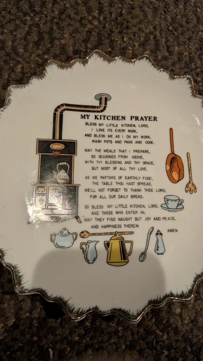 Vintage Decorative Kitchen Prayer Plate - photo 2