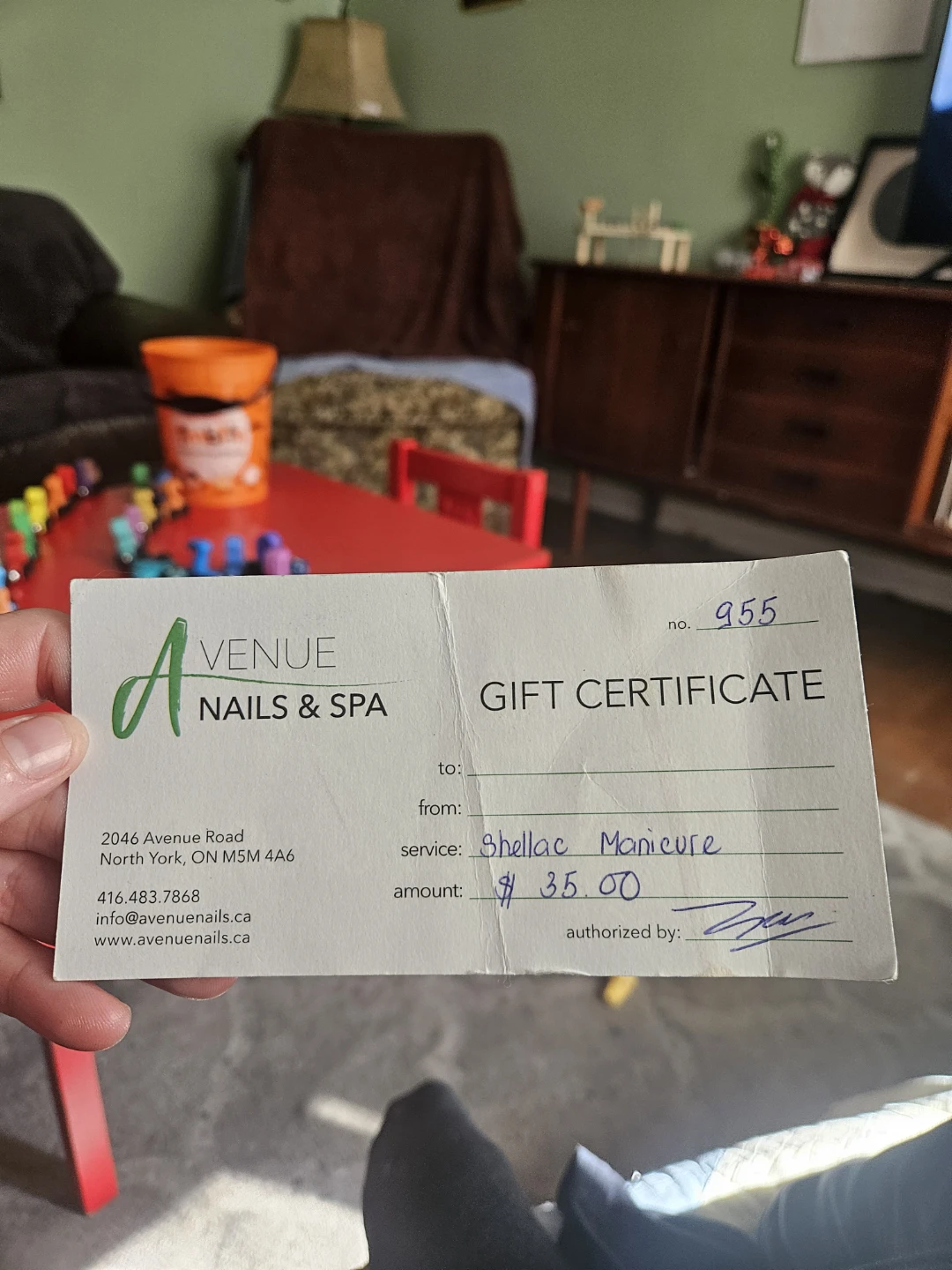 Avenue Nails & Spa $35 Gift Certificate for Shellac Manicure