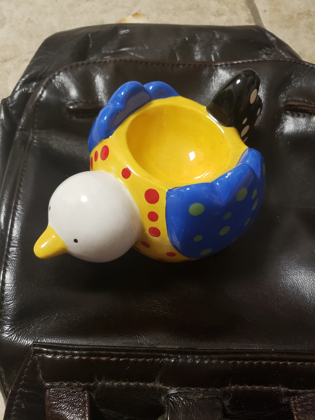 Carol Eldridge Bird Shaped Ceramic egg cup