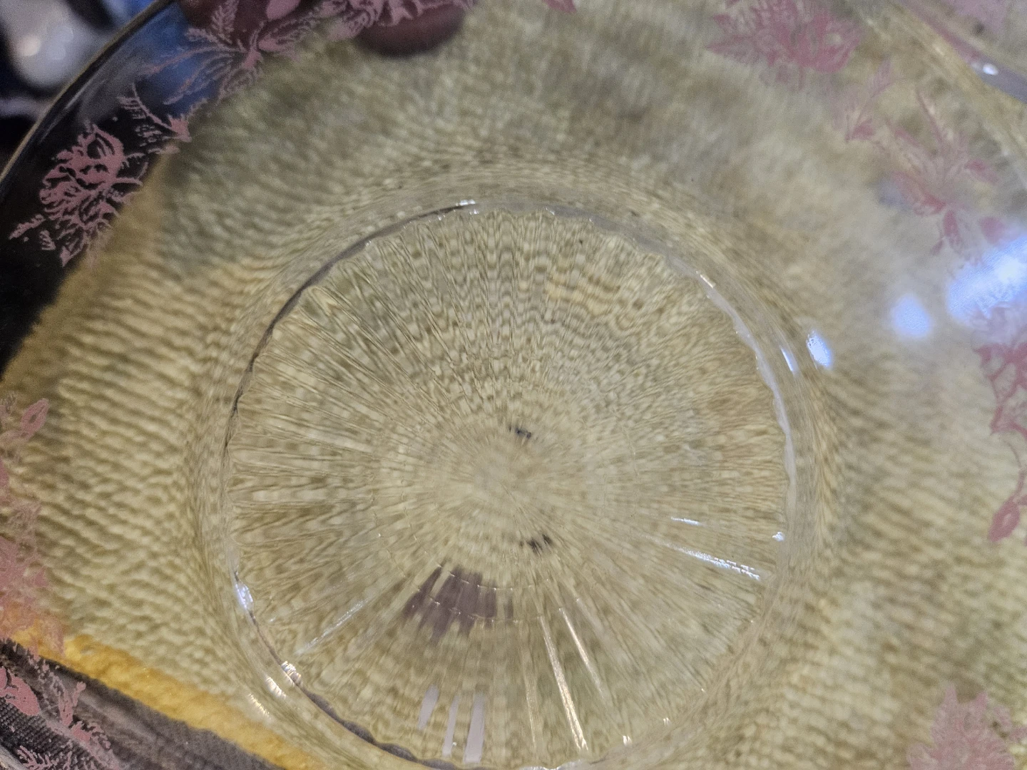 Set of 7 Vintage Pink Floral Glass Bowls - photo 5