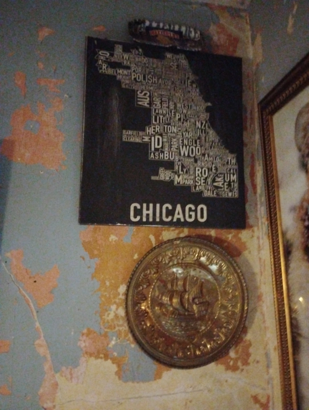 Chicago Neighborhood Map Wall Art