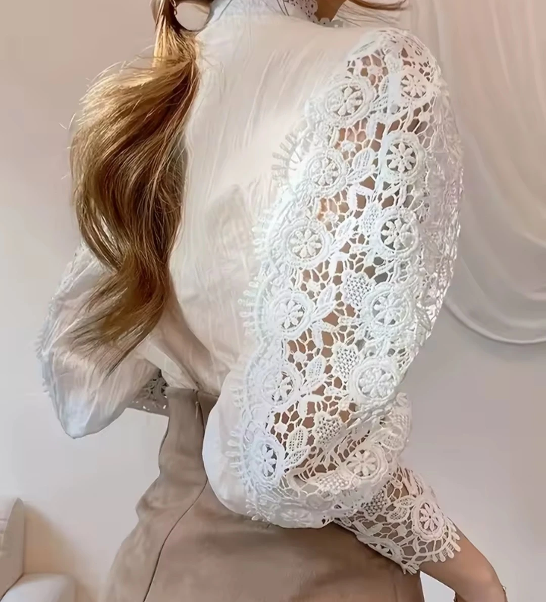 Brand New White Lace Blouse - photo 4