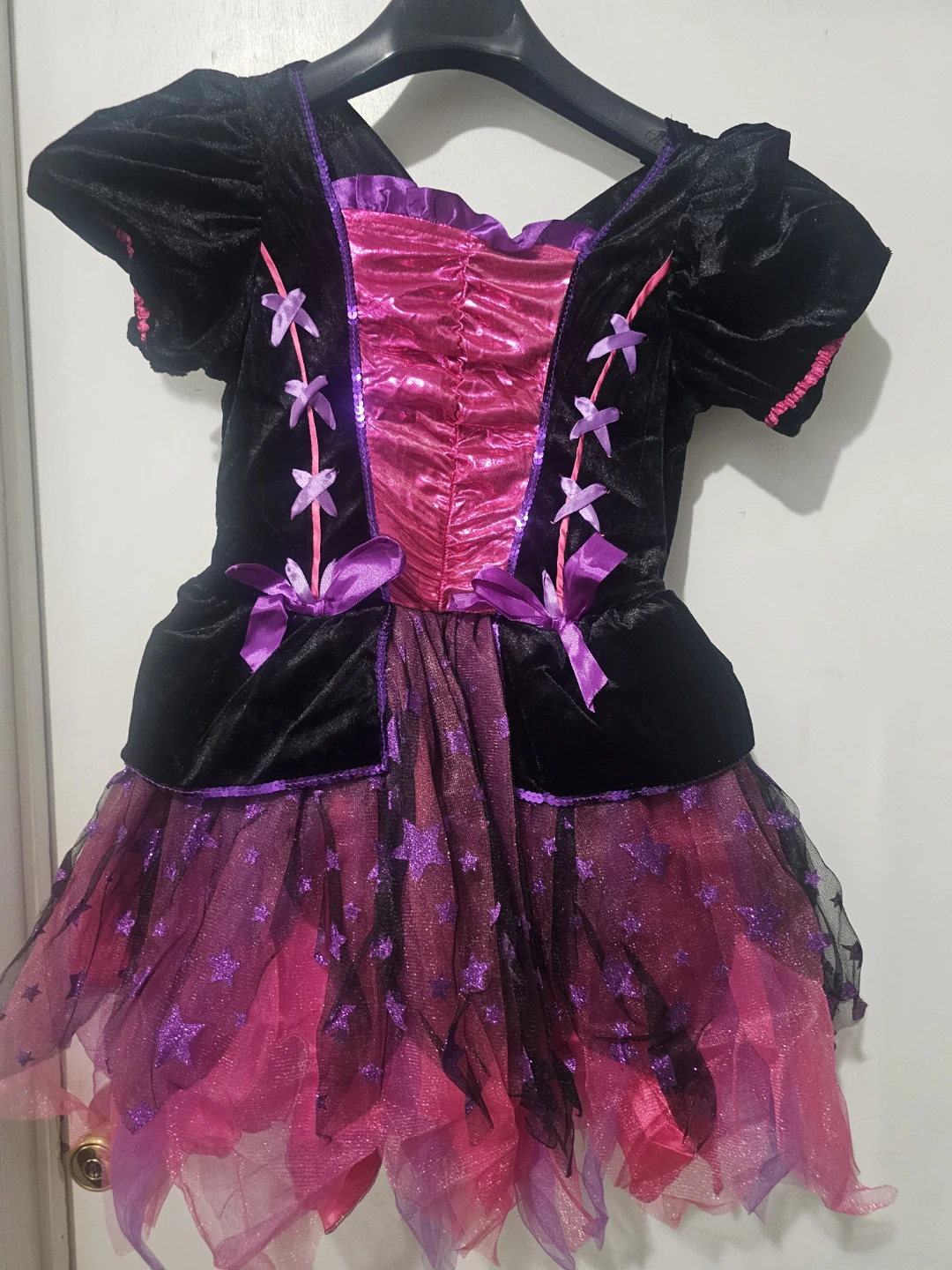Girls Purple and Pink Witch Costume Dress