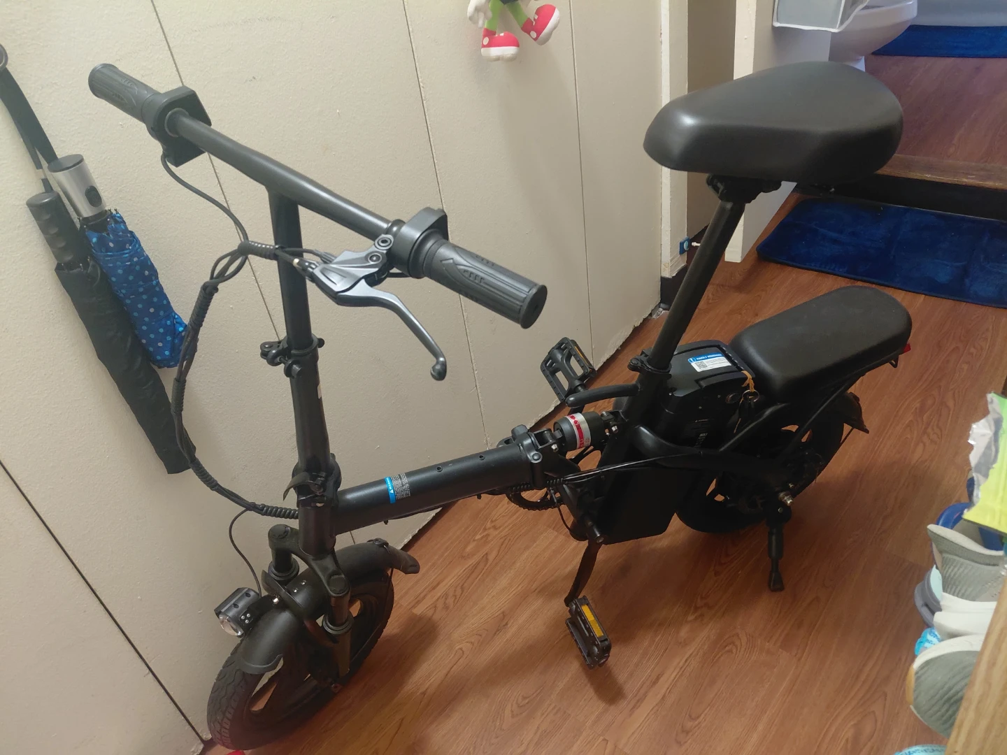 Black Folding Electric Bike