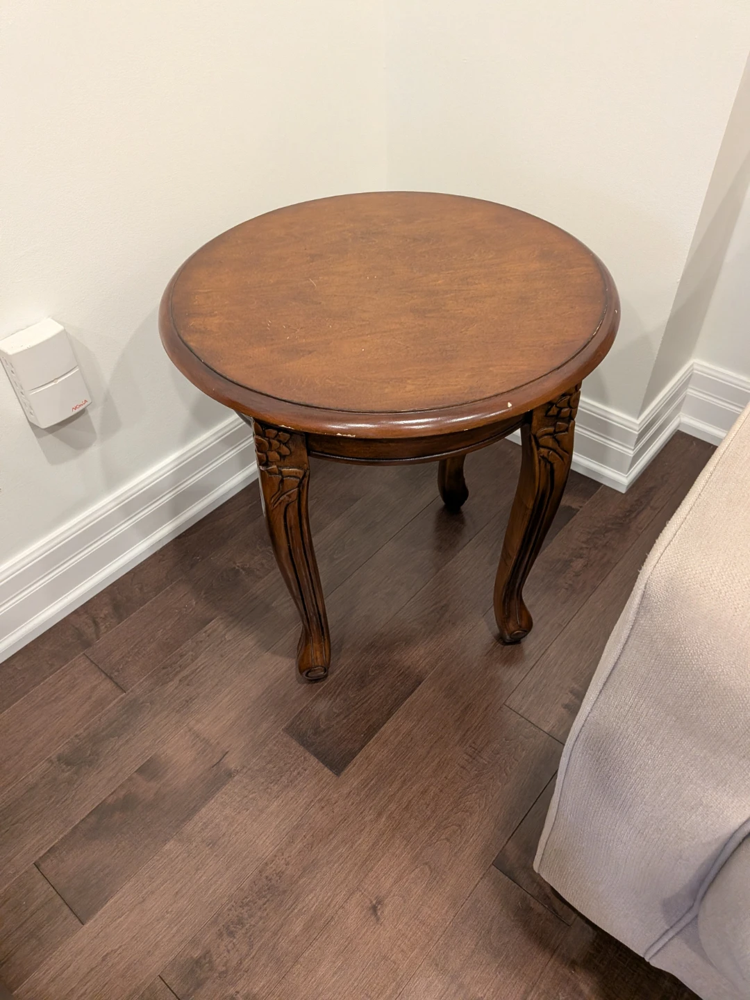 Round Wooden Accent Table
