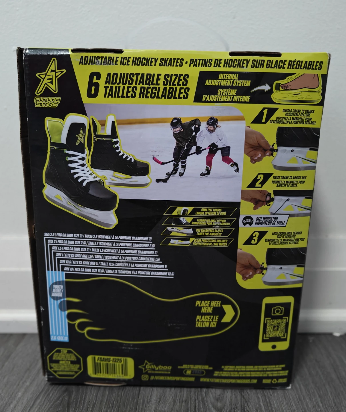 Brand New Future Stars Adjustable Ice Hockey Skates Youth 13-2.5