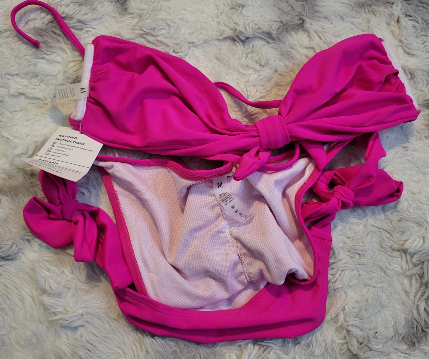 New Medium Hot Pink Bikini Set - photo 3