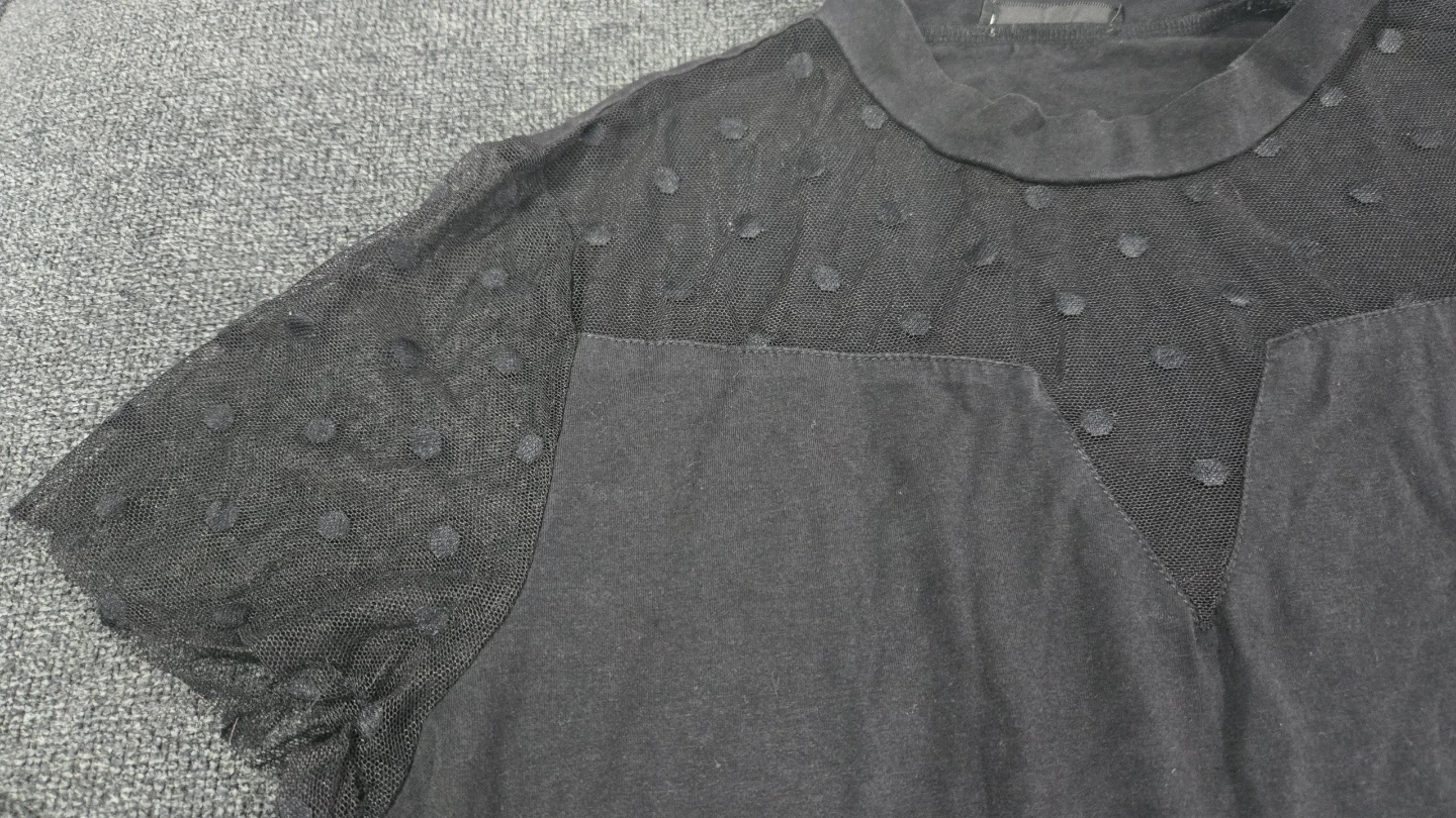 Black Mesh Dot T-Shirt - photo 2