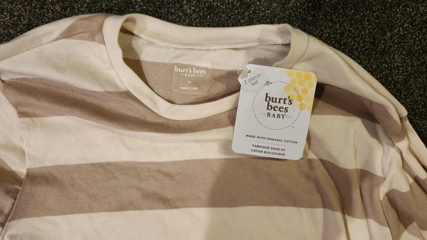 Burt's Bees Baby 2-Piece Striped Pajama Set - photo 4