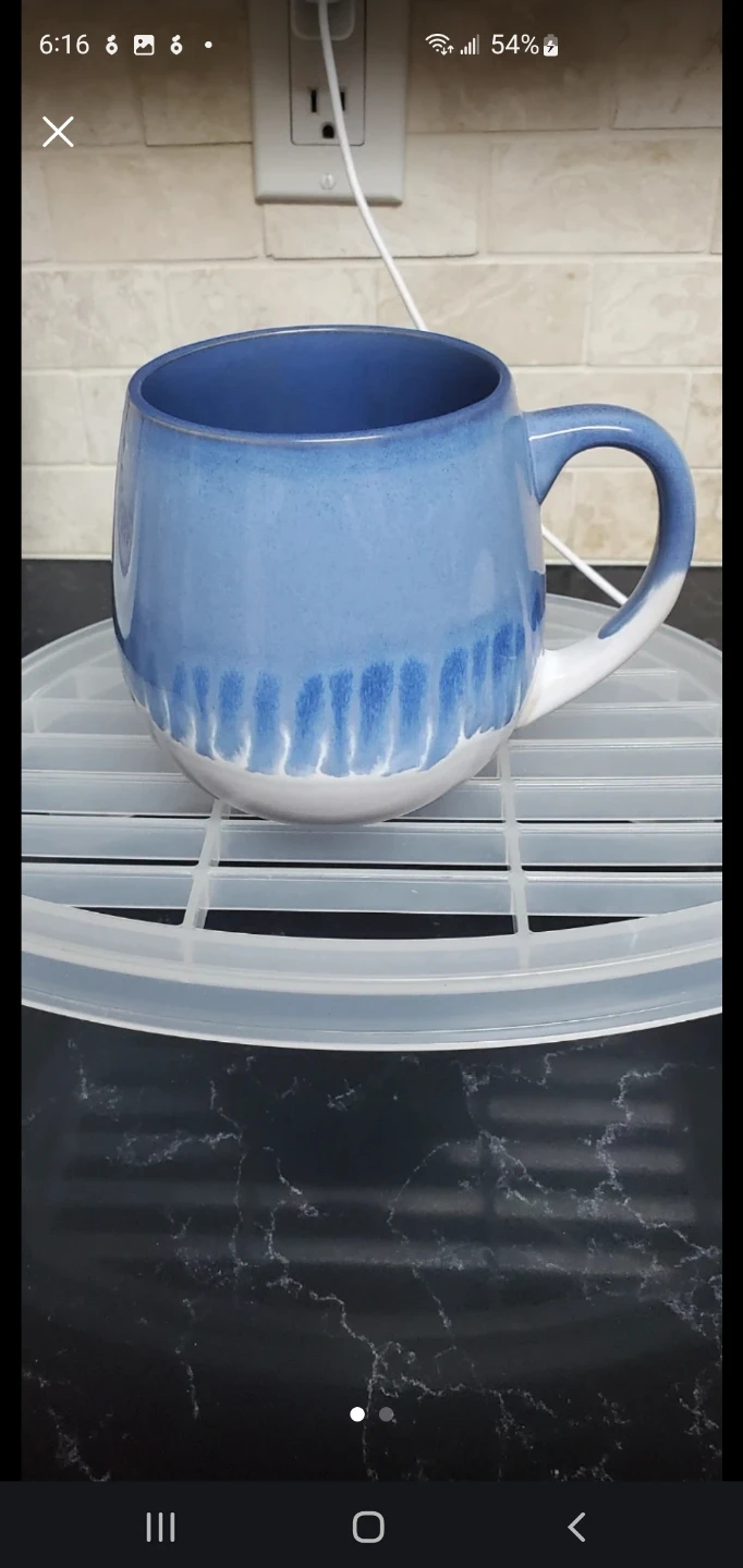 Canvas Blue Ombre Ceramic Mug 🏈🏈🏈 - photo 2