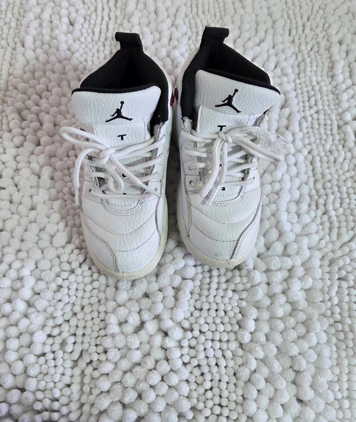 Nike Air Jordan 12 Retro White/Black/Red Youth Shoes - photo 2