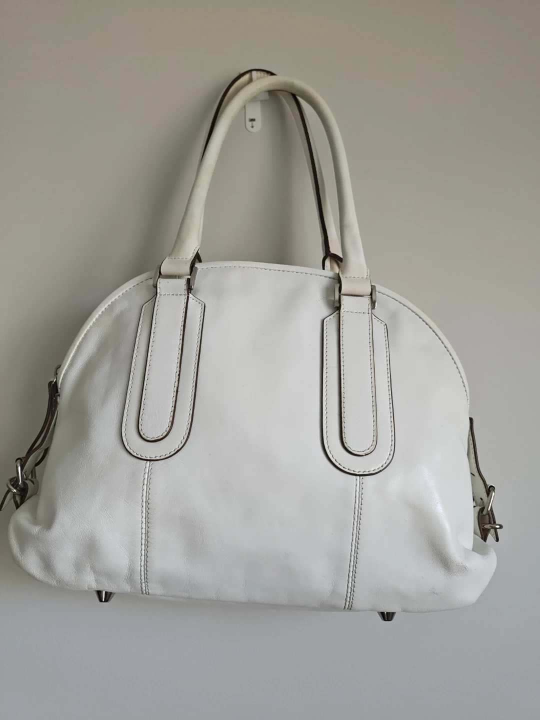 White Leather Danier Handbag - photo 5