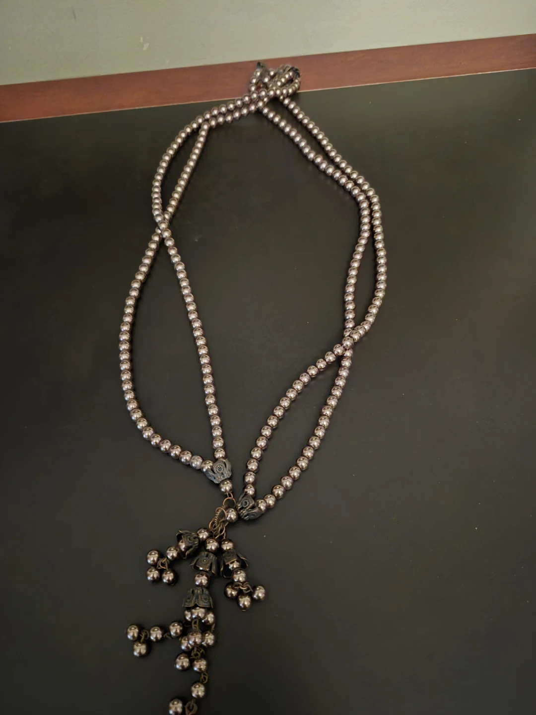 Long Beaded Tassel Necklace