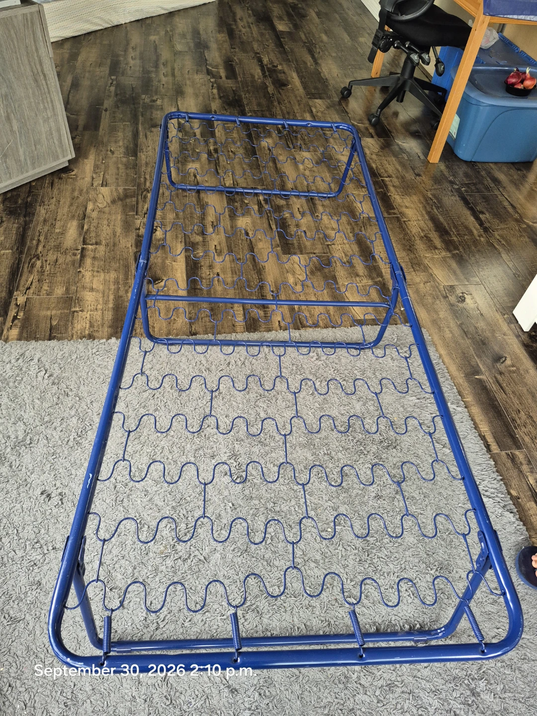Foldable metal bed frame with mattress - photo 3