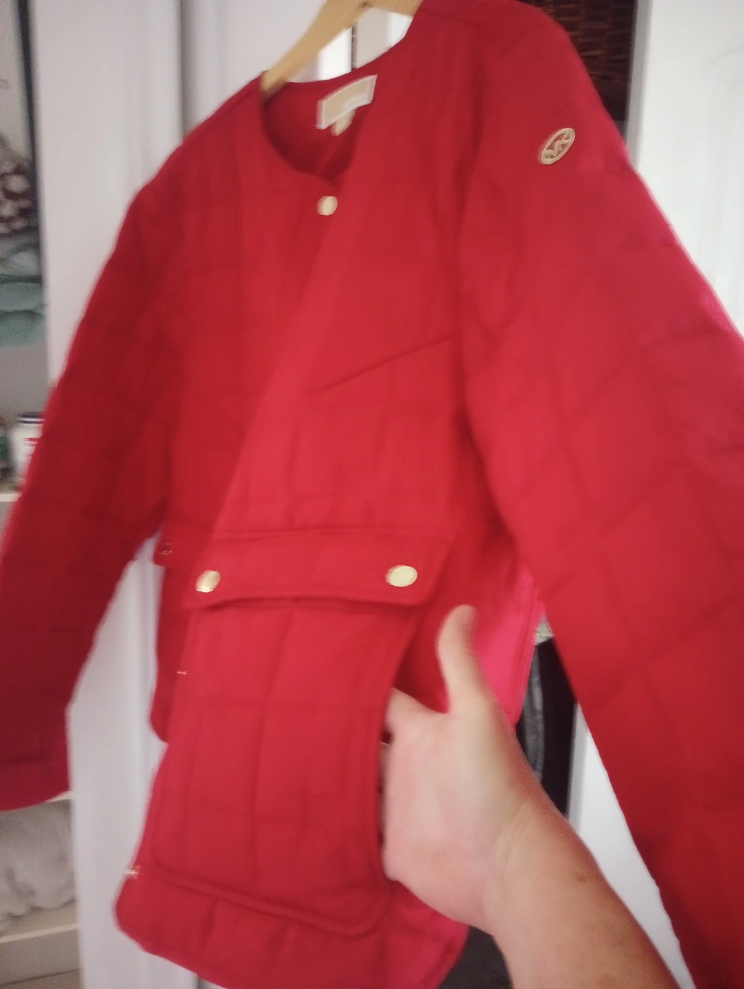 Michael Kors Red Quilted Jacket XL - photo 3