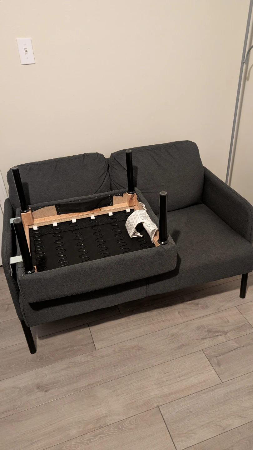 GLOSTAD loveseat & footstool