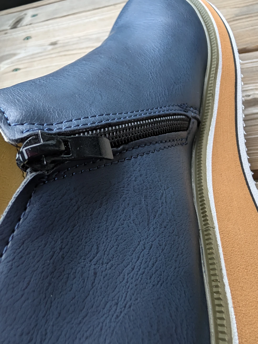Navy Blue Wedge Ankle Boots - Veloura Vancouver - photo 4