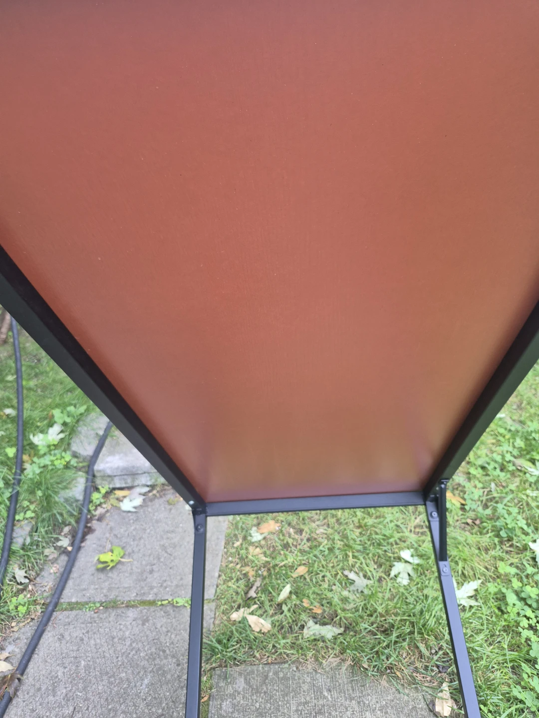 Modern Black Wood Office Table with Metal Frame - photo 5