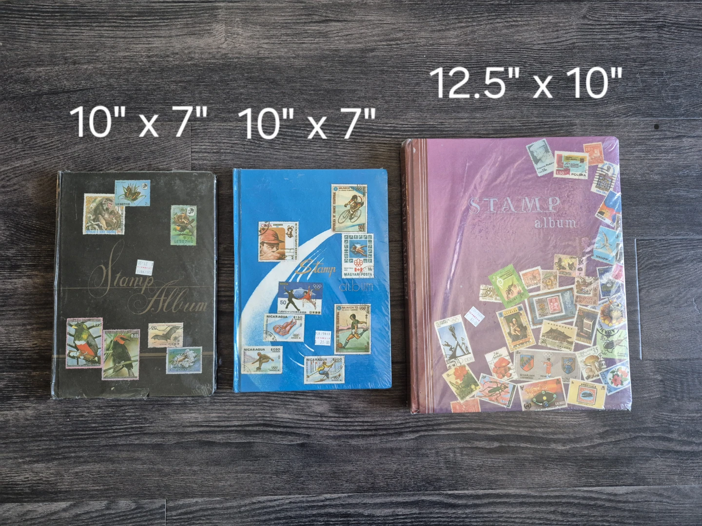 Set of 3 Stamp Stamp Albums