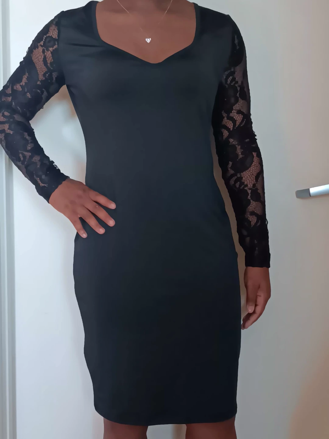 Black Lace Sleeve Dress - photo 3