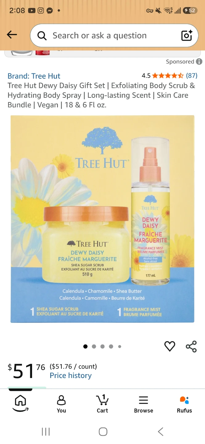 🏈Tree Hut Dewy Daisy Gift Set - photo 2