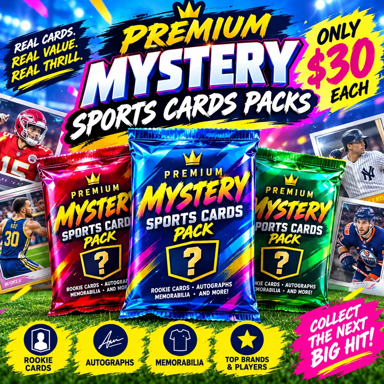 Premium Mystery Sports Cards Pack