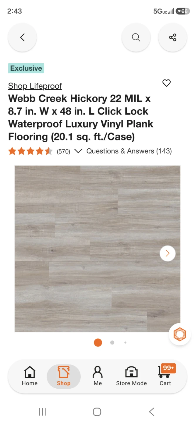 Lifeproof Webb Creek Hickory Vinyl Flooring - photo 2