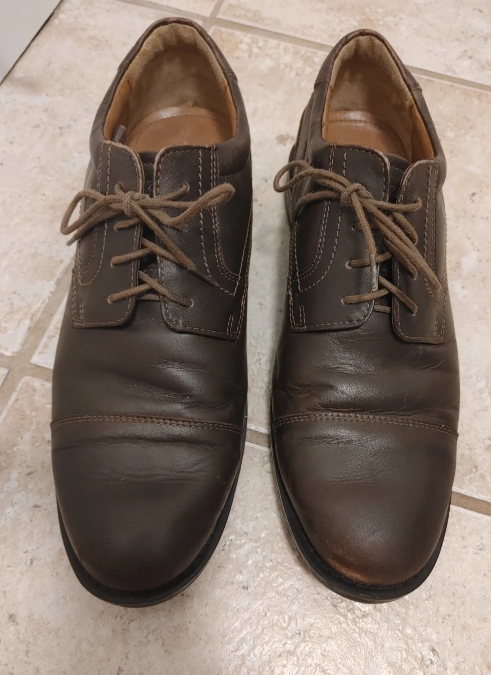 Men's Brown Leather Shoes Shoes size 9
