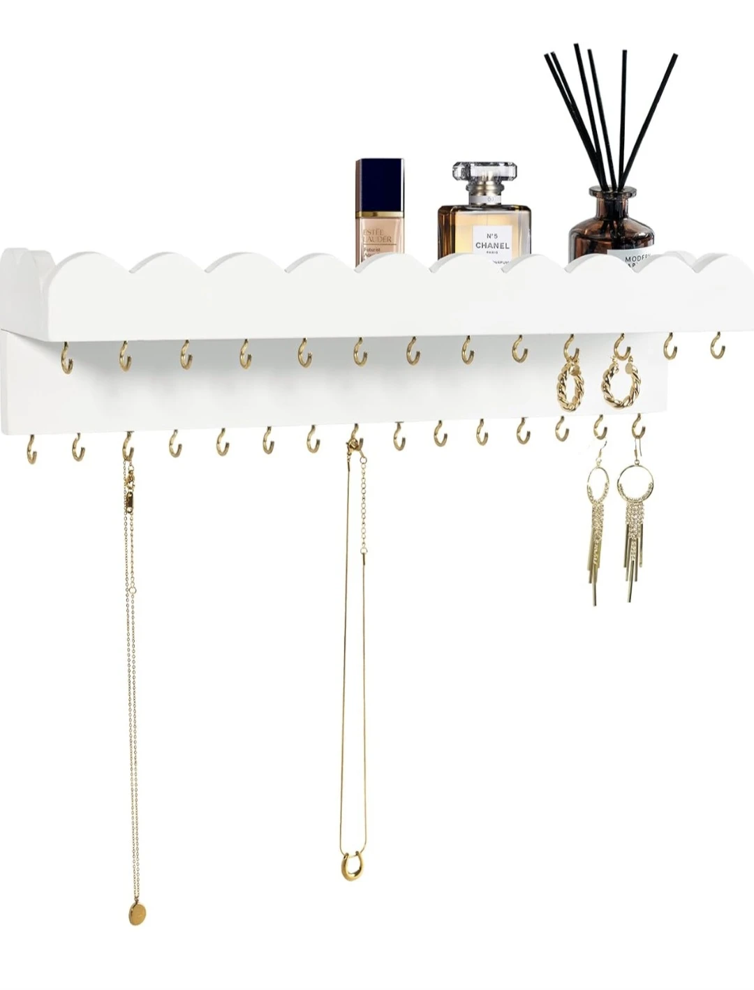Wall-mounted jewelry organizer