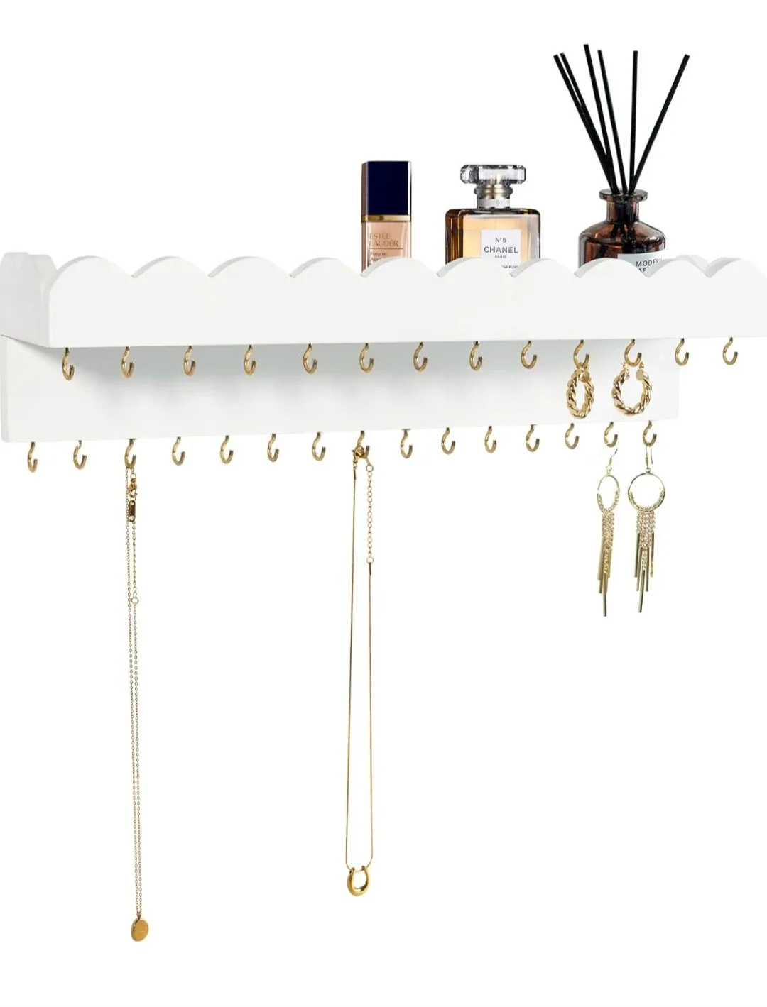Wall-mounted jewelry organizer