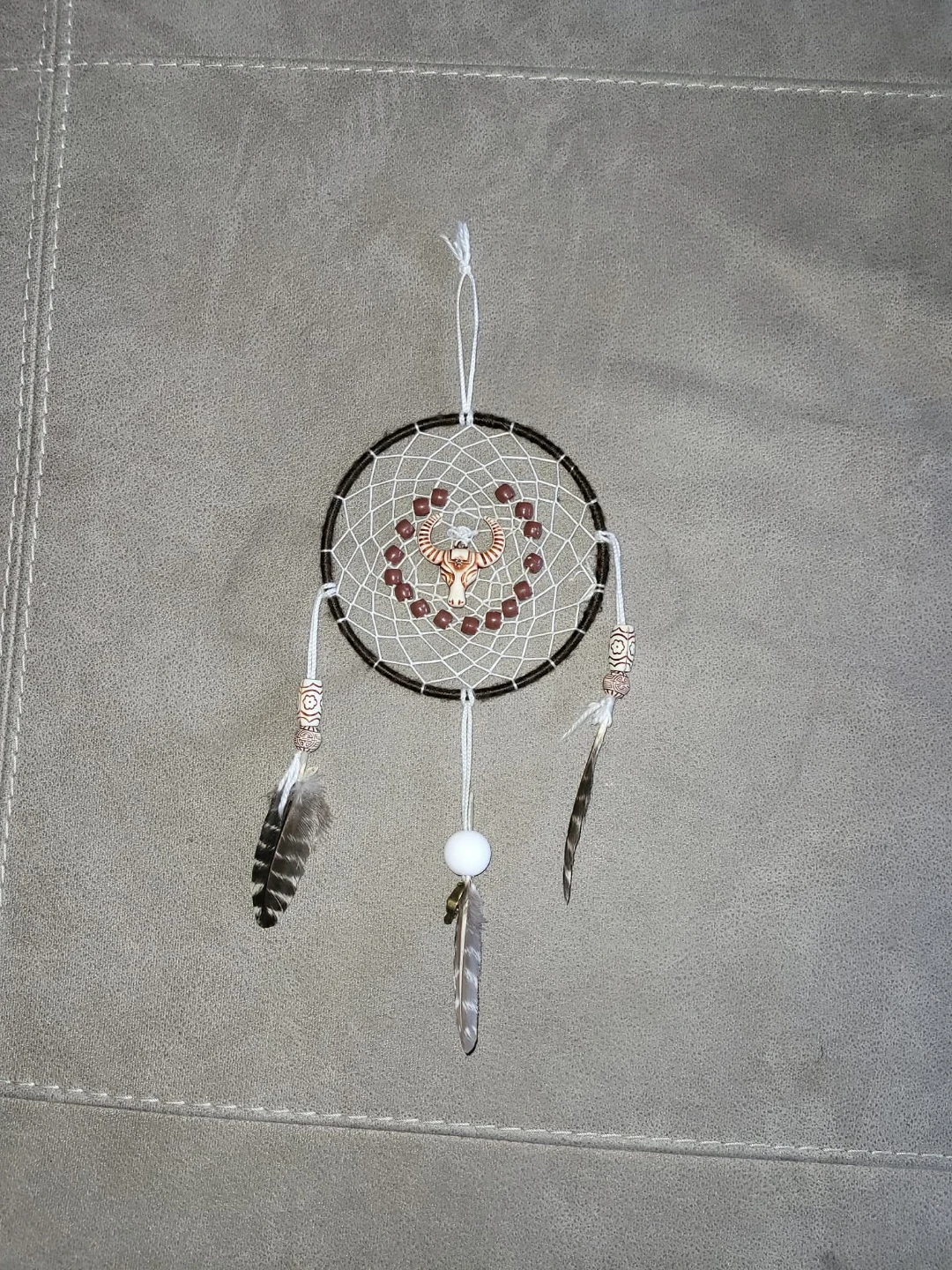 Decorative Bull Skull Dreamcatcher