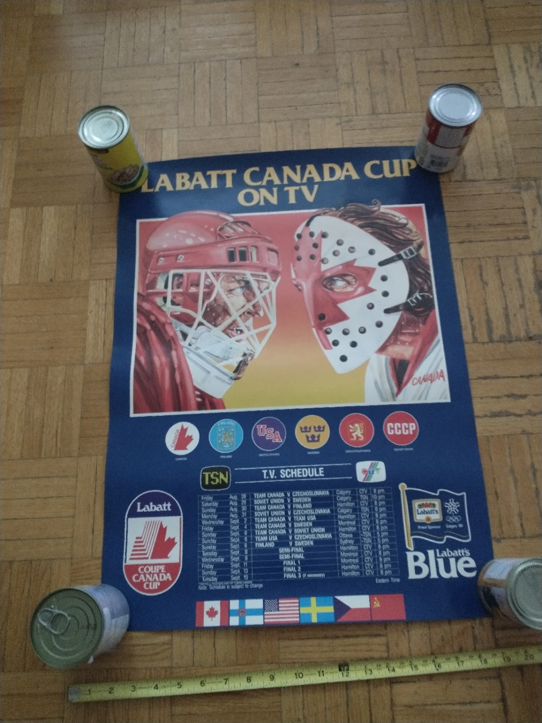 1987 Labatt Canada Cup 18 x 25" Hockey Poster - photo 2