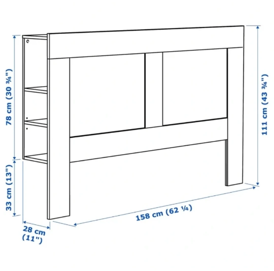 IKEA BRIMNES Bed Frame with Storage and Headboard - photo 2