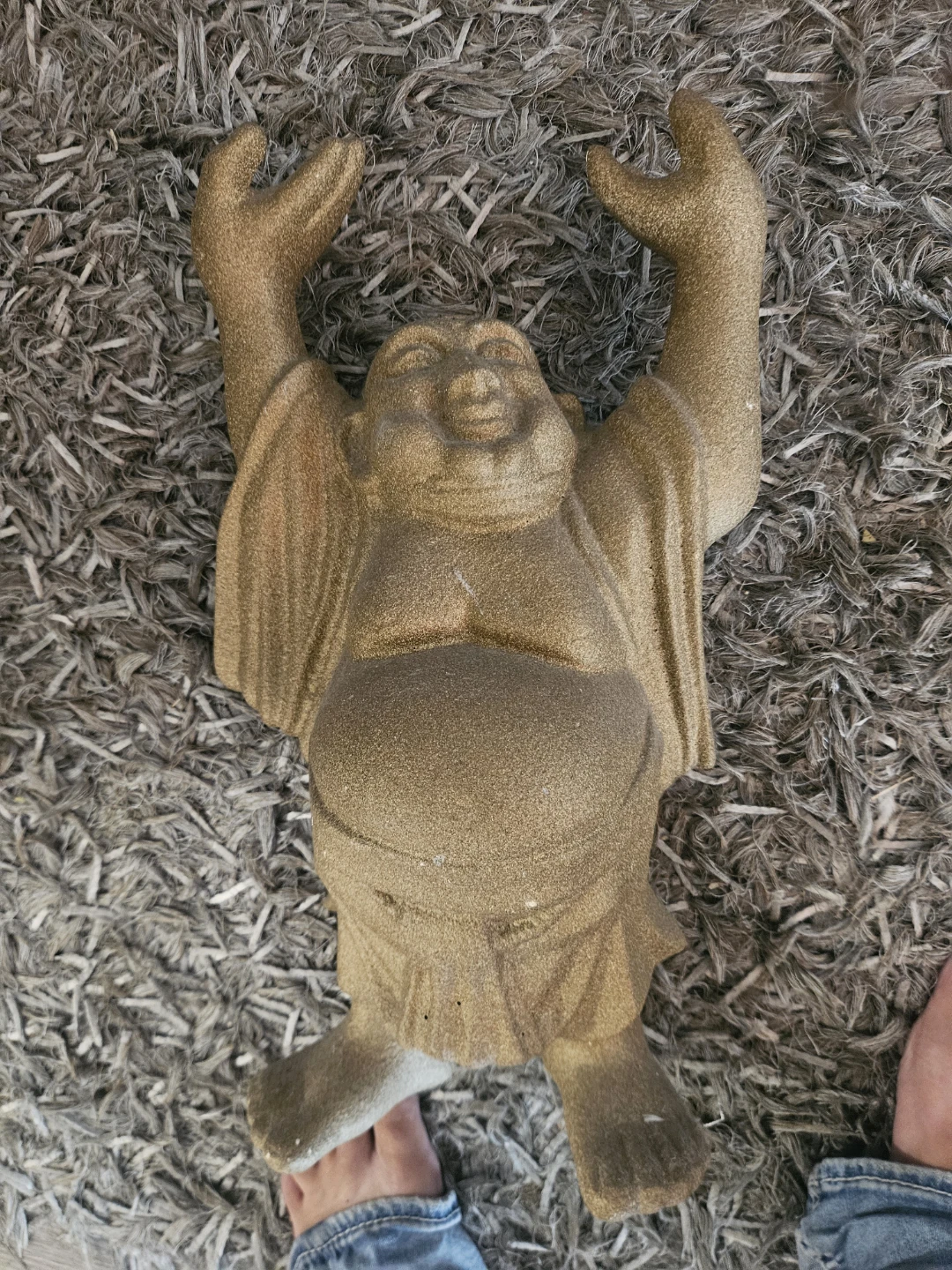 Gold Laughing Buddha Statue - photo 3