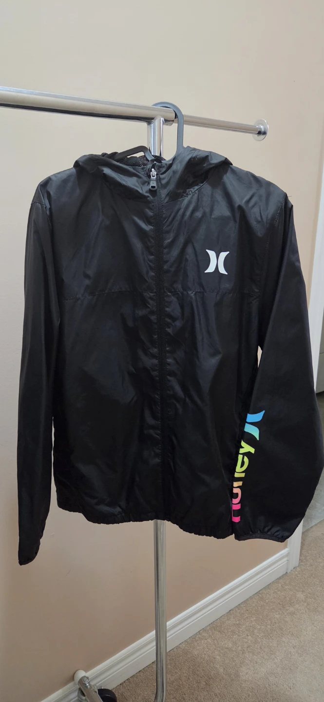 Hurley Black Windbreaker Jacket