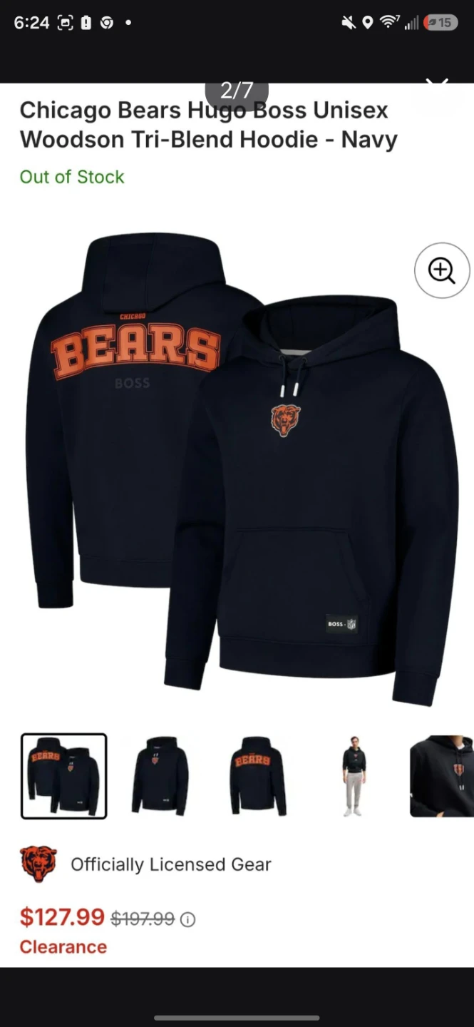 Chicago Bears Hugo Boss Unisex Woodson Hoodie