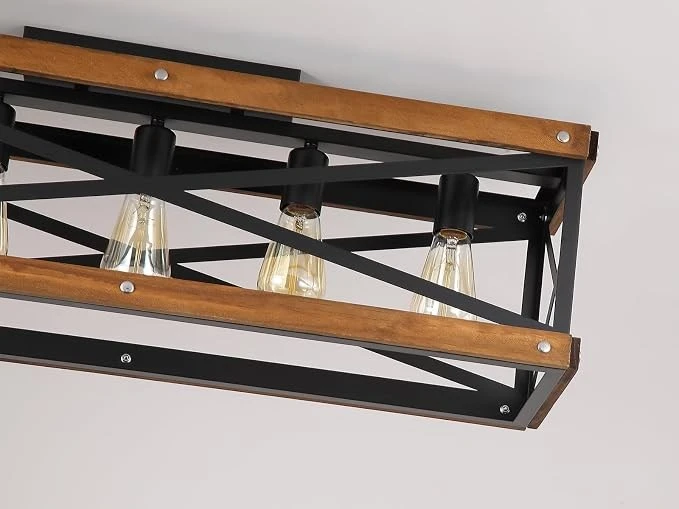 Rustic Farmhouse Flush Mount Ceiling Light - photo 3