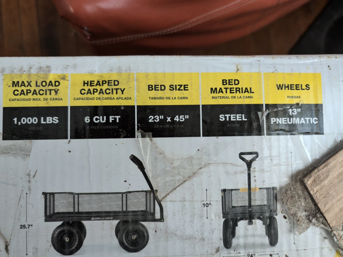 Gorilla Carts 6 Cu Ft Steel Utility Cart - photo 4